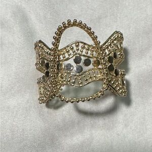 Kendra Scott Abena vintage Gold Filigree Bracelet frame